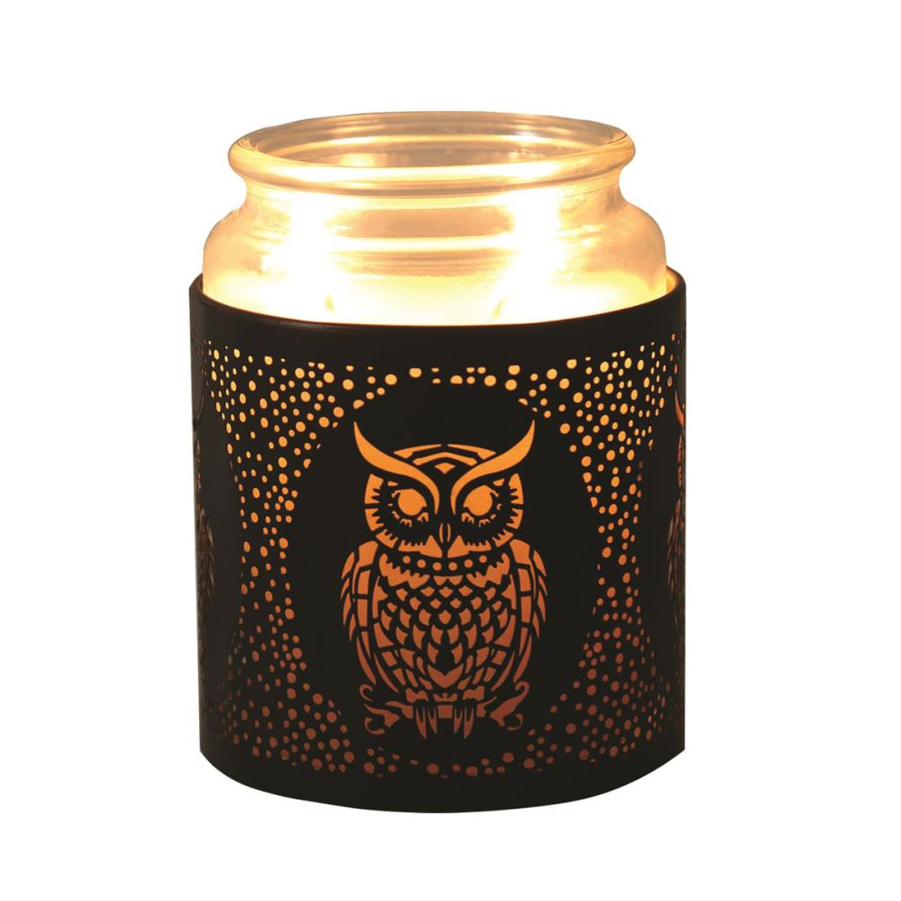 Aroma Black & Gold Owl Jar Sleeve & Wax Melt Warmer Extra Image 3